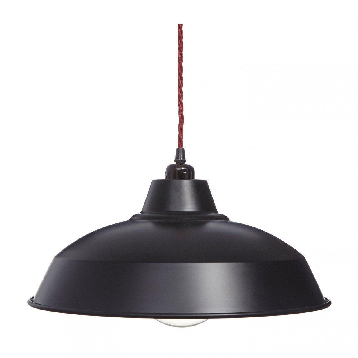 Industrial Pendant Ceiling Lamp Shade Matt Black 360mm